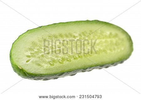 Сucumber Vegetable Closeup Isolated On White Background