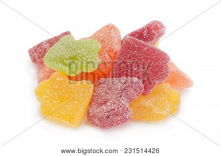 Marmalade Jelly Candy As Pazzles Shape Isolated On White
