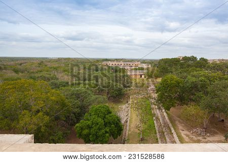 Majestic Ruins In Uxmal,mexico. Uxmal Is An Ancient Maya City Of The Classical Period In Present-day
