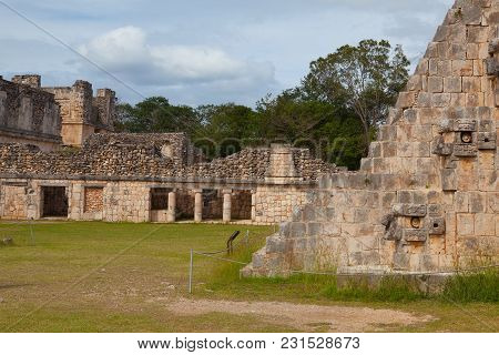 Majestic Ruins In Uxmal,mexico. Uxmal Is An Ancient Maya City Of The Classical Period In Present-day