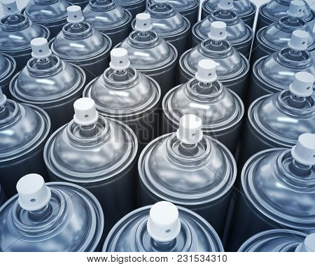 Spray Cans Factory 3d Modelling And Empty Faces
