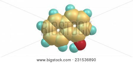Naphthol Structure Isolated On White Background