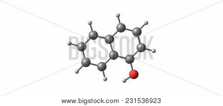 Naphthol Structure Isolated On White Background