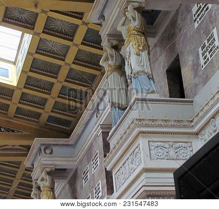 Donaustauf, Germany - July 22, 2015: Walhalla Memorial / Temple. Donaustauf, Bavaria, Germany