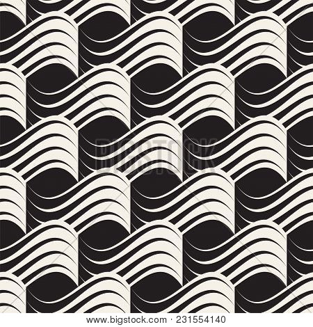 Vector Seamless Pattern. Modern Stylish Abstract Texture. Repeating Geometric Tiles..