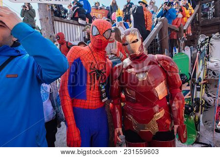 Sheregesh, Kemerovo Region, Russia - April 22, 2017: Grelka Fest Is A Sports And Entertainment Activ