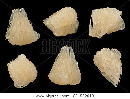 Pomelit Hybrid Pomelo And Greapefruit Isolated On Black Background