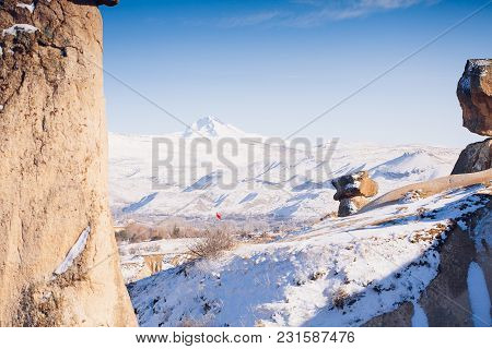 Fairy Chimneys At Cappadocia, Turkey (the Three Beauties At Urgup)