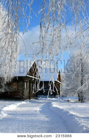 Winter Russische land