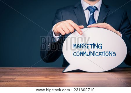 Marketing Specialist With Marketing Communications Text On Speech Bubble.