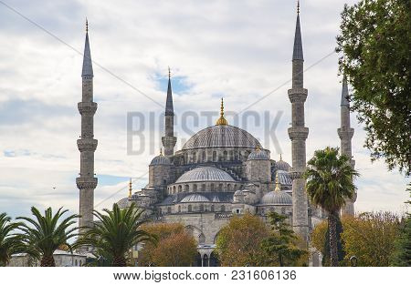 View Of The Blue Mosque In Istanbul, Turkey