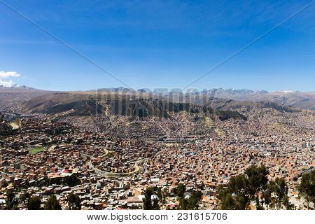 La Paz View From El Alto,bolivia. Bolivian Capital