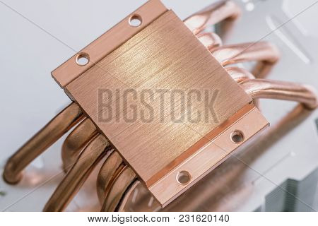Concept Of Air Cooling Of The Central Processor Of A Computer Aluminum Radiator With Copper Heat Pip