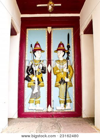Kunsten at døren i Thailand