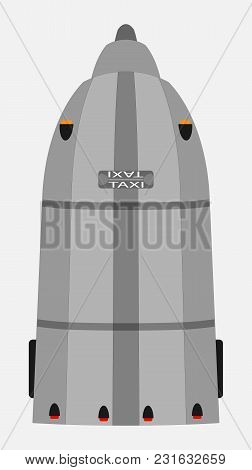 Top View Of Three Wheel Tuk Tuk Taxi Vector