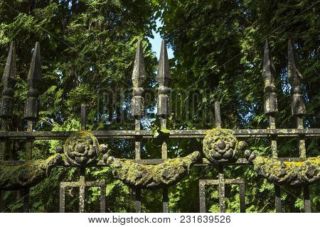 Decorative Cast-iron Fence In Resort Yessentuki, Russia.