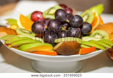 Beautifully Laid Out Fruit In Plate Table Setting