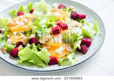Beet And Oranges Salad With Feta