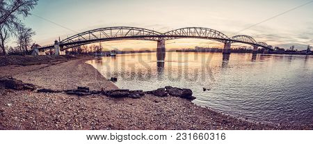 Maria Valeria Bridge Joins Esztergom In Hungary And Sturovo In Slovak Republic Across The Danube Riv