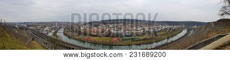 Panoramic Picture Of The City Of Würzburg (germany)