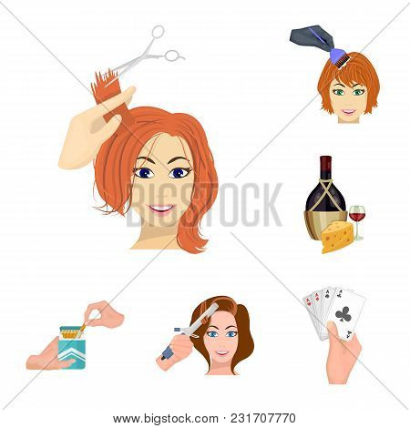 Manipulation By Hands Cartoon Icons In Set Collection For Design. Hand Movement Vector Symbol Stock 