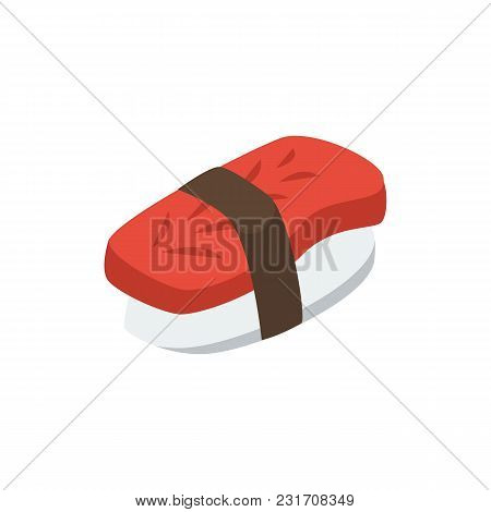 Maguro Nigiri Icon Flat Symbol. Isolated Vector Illustration Of  Icon Sign Concept For Your Web Site