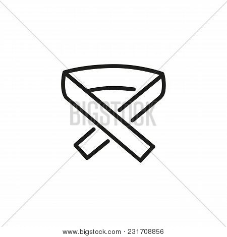 Icon Of Martial Art Belt. Rank, Clothing, Athlete. Uniform Concept. Can Be Used For Topics Like Spor