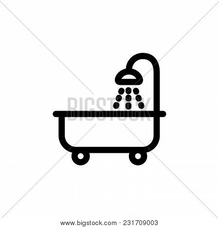 Bathtube Icon Isolated On White Background. Bathtube Icon Modern Symbol For Graphic And Web Design. 