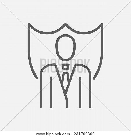 Lawyer Icon Line Symbol. Isolated  Illustration Of  Icon Sign Concept For Your Web Site Mobile App L