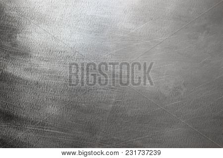 Texture Of Tinplate, Silver Metal As Background