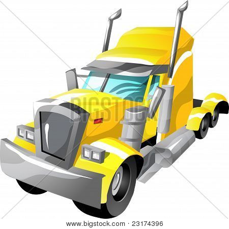 Camion semi dessin animé