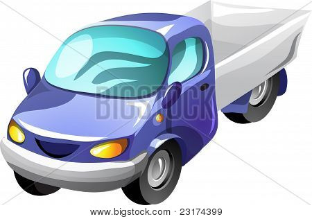Dessin animé camionnette