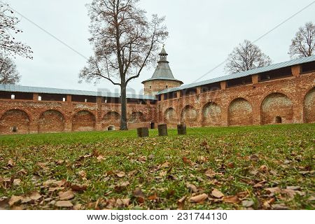 Protective Brick Wall Of The Kremlin
