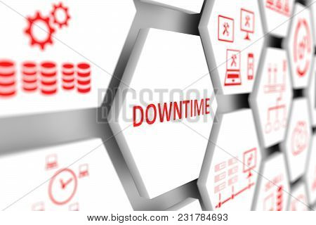 Downtime Concept Cell Blurred Background 3d Illustration