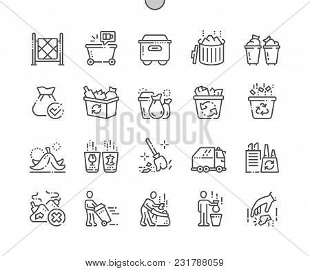 Garbage Well-crafted Pixel Perfect Vector Thin Line Icons 30 2x Grid For Web Graphics And Apps. Simp