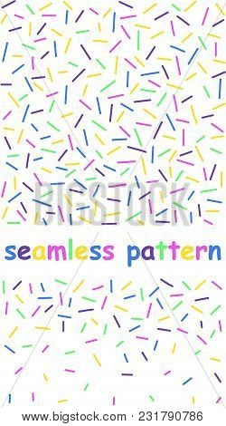 Geometric Pattern With Lines. In Retro Memphis Style, Fashion 80-90s. - Seamless. Funny Geometrical 