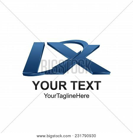 Initial Letter Ix Logo Template Colored Blue Swoosh Design For Business And Company Identity