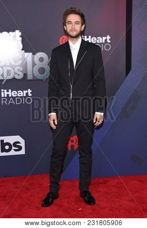 LOS ANGELES - MAR 11:  Zedd arrives for the 2018 iHeartRadio Music Awards on March 11, 2018 in Los Angeles, CA                