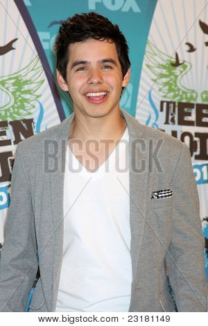 LOS ANGELES - 8 sierpnia: David Archuleta w sali prasowej w 2010 Teen Choice Awards w Gibson