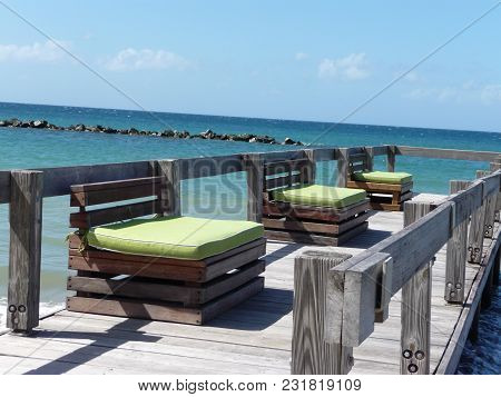 The Paradise Beach At The Small Antilles Island Nevis In The Carabbean Sea