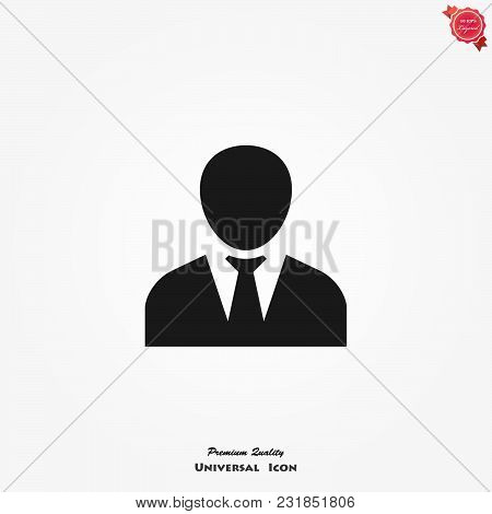 User Icon. Vector Symbol Isolated On White Background.