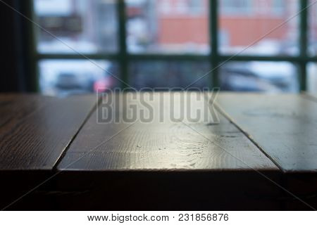 Closeupa Table In A Cafe Empty Space