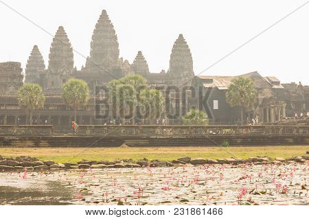 Isolated Of Ankor Wat, Siem Reap, Cambodia