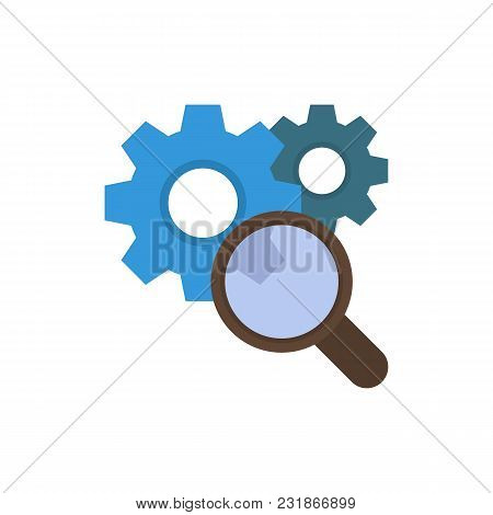 Research Icon Flat Symbol. Isolated Vector Illustration Of Search Sign Concept For Your Web Site Mob