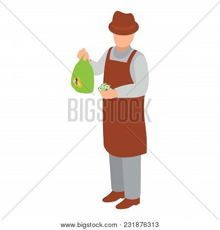Saler Icon. Isometric Illustration Of Saler Vector Icon For Web