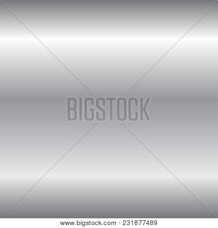 Silver Gradient Background. Silver Design Texture For Ribbon, Frame, Banner. Abstract Silver Gradien