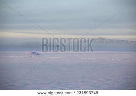 Arctic View Over The Lake Menstraesket In Vaesterbotten, Sweden