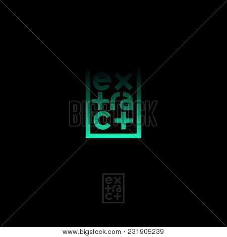 Extract Logo, Lettering In The Frame. Flat Logo For The Pharmacy, Natural Juices, Business, Network,