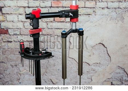 Bicycle Parts On The Table, Beautiful Bicycle Texture