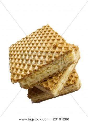 Creme vafler isoleret